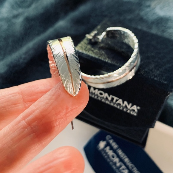 Goddess FEATHERS Hoop earrings NEW, gorgeous ✨ - Picture 6 of 8